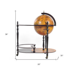 20" X 32" X 36" Red Globe Drink Trolley