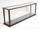 39" Dark Brown Glass Standard Display Stand - Homeroots