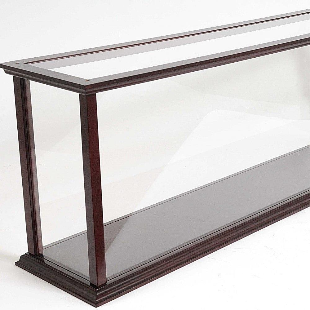 39" Dark Brown Glass Standard Display Stand - Homeroots