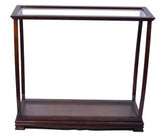 13" Dark Brown And Clear Glass Standard Display Stand