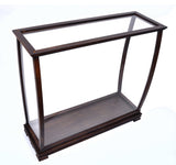 13" Dark Brown And Clear Glass Standard Display Stand