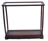 13" Dark Brown And Clear Glass Standard Display Stand