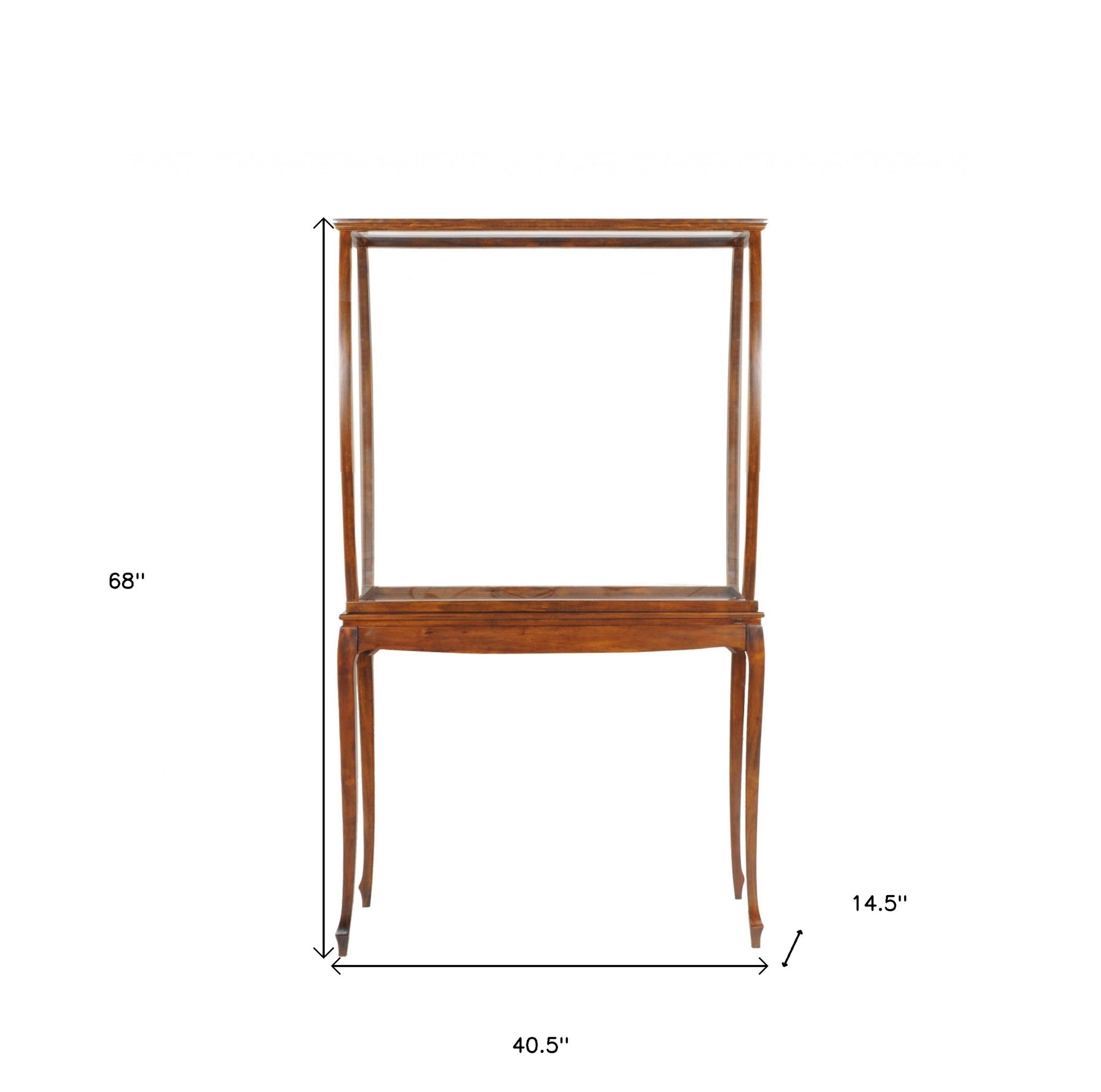 15" Brown And Clear Glass Standard Display Stand