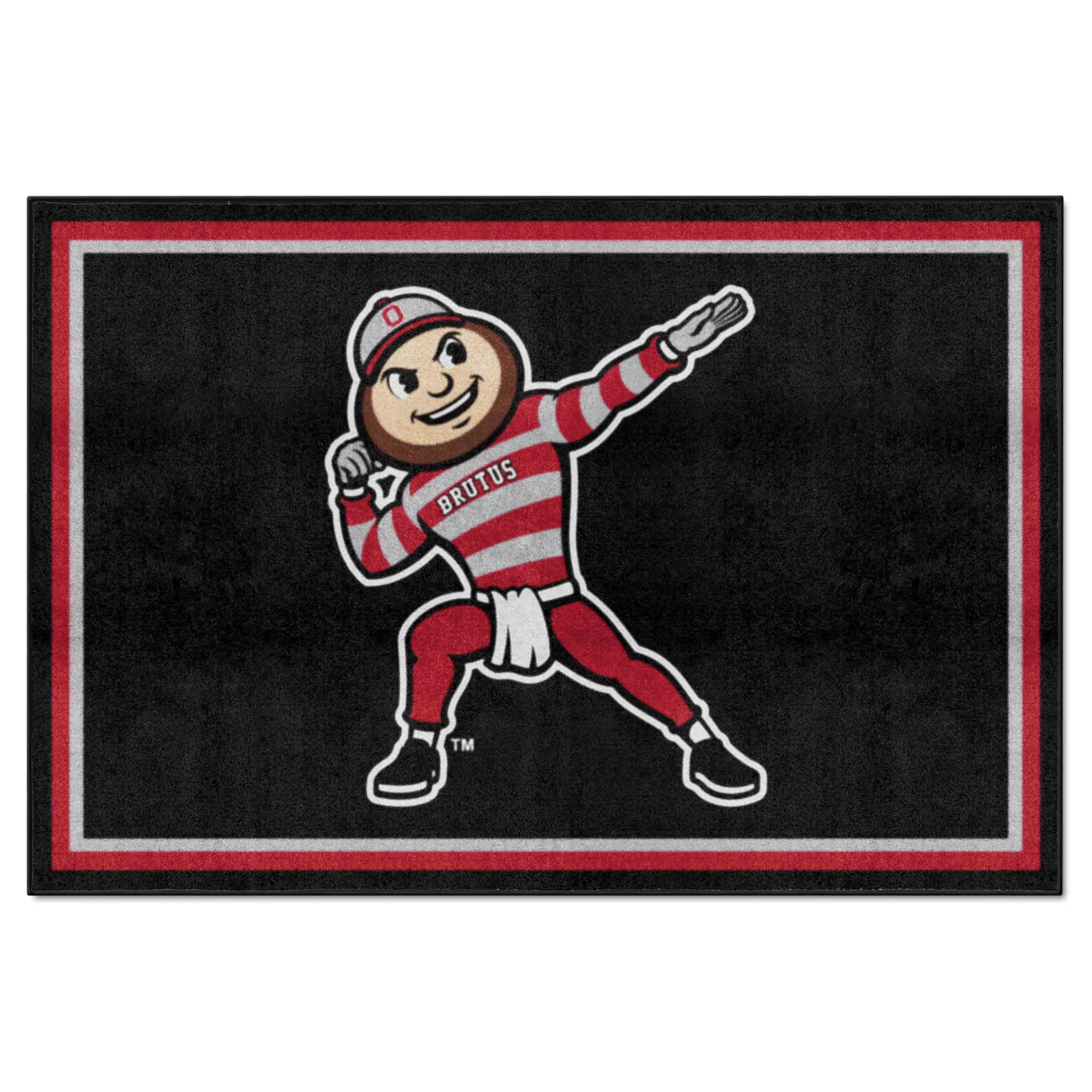 Ohio State Buckeyes 5ft. x 8 ft. Plush Area Rug - Ohio State