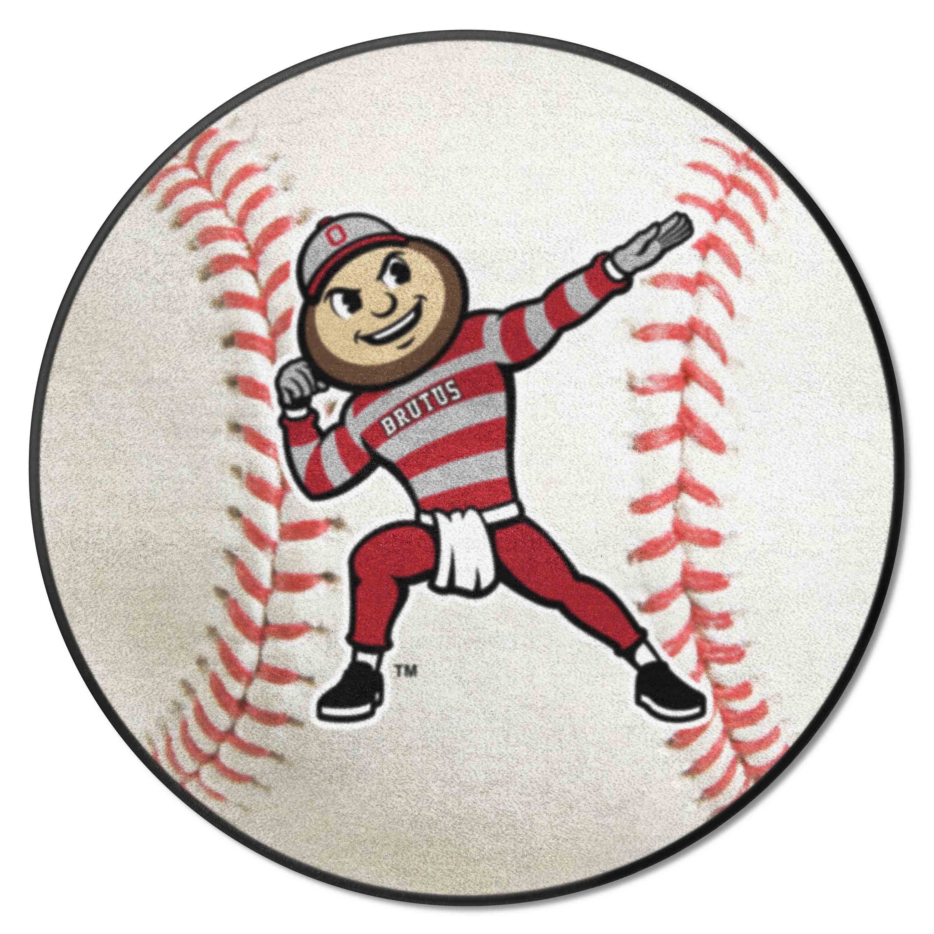 Ohio State Buckeyes Baseball Rug - 27in. Diameter