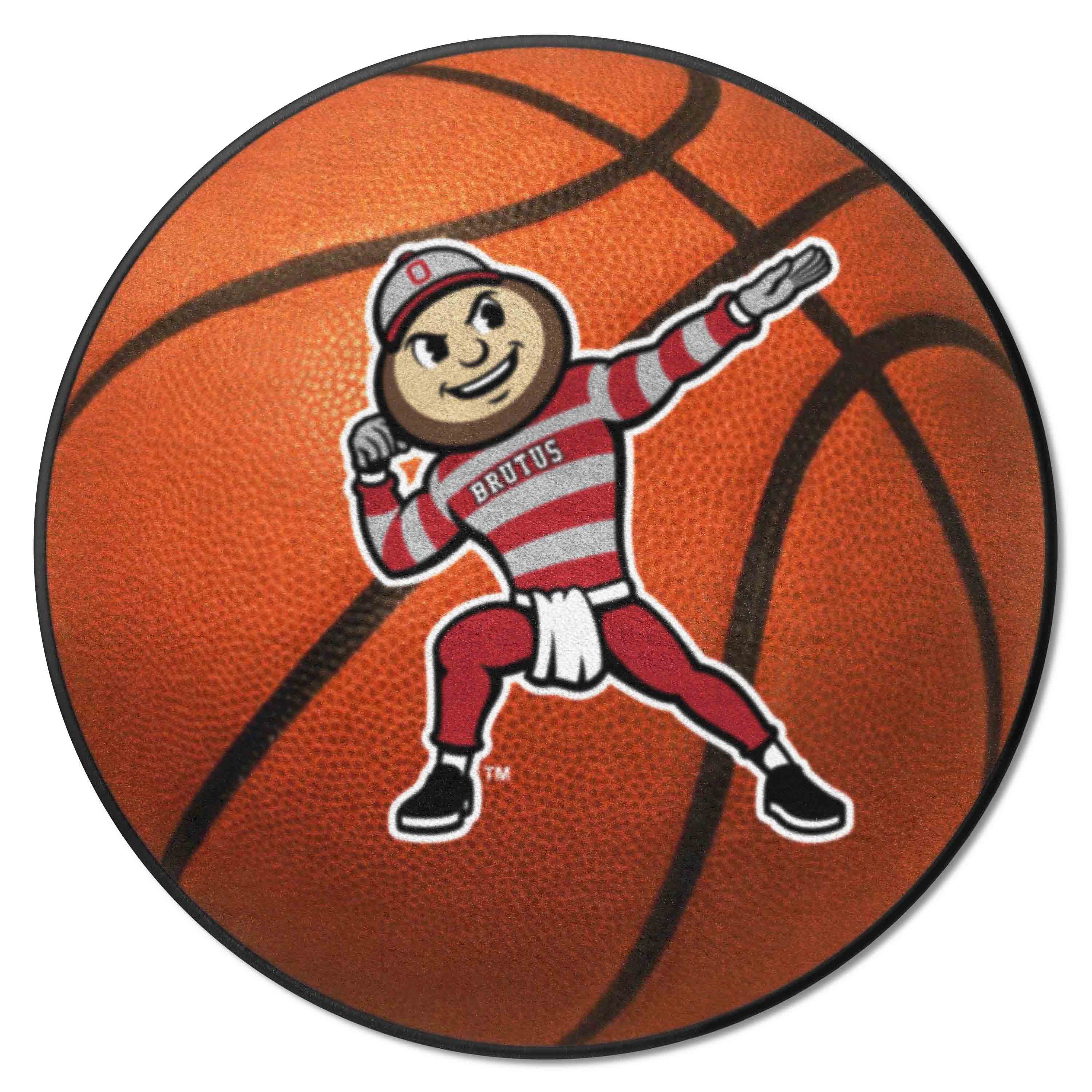 Ohio State Buckeyes Basketball Rug - 27in. Diameter