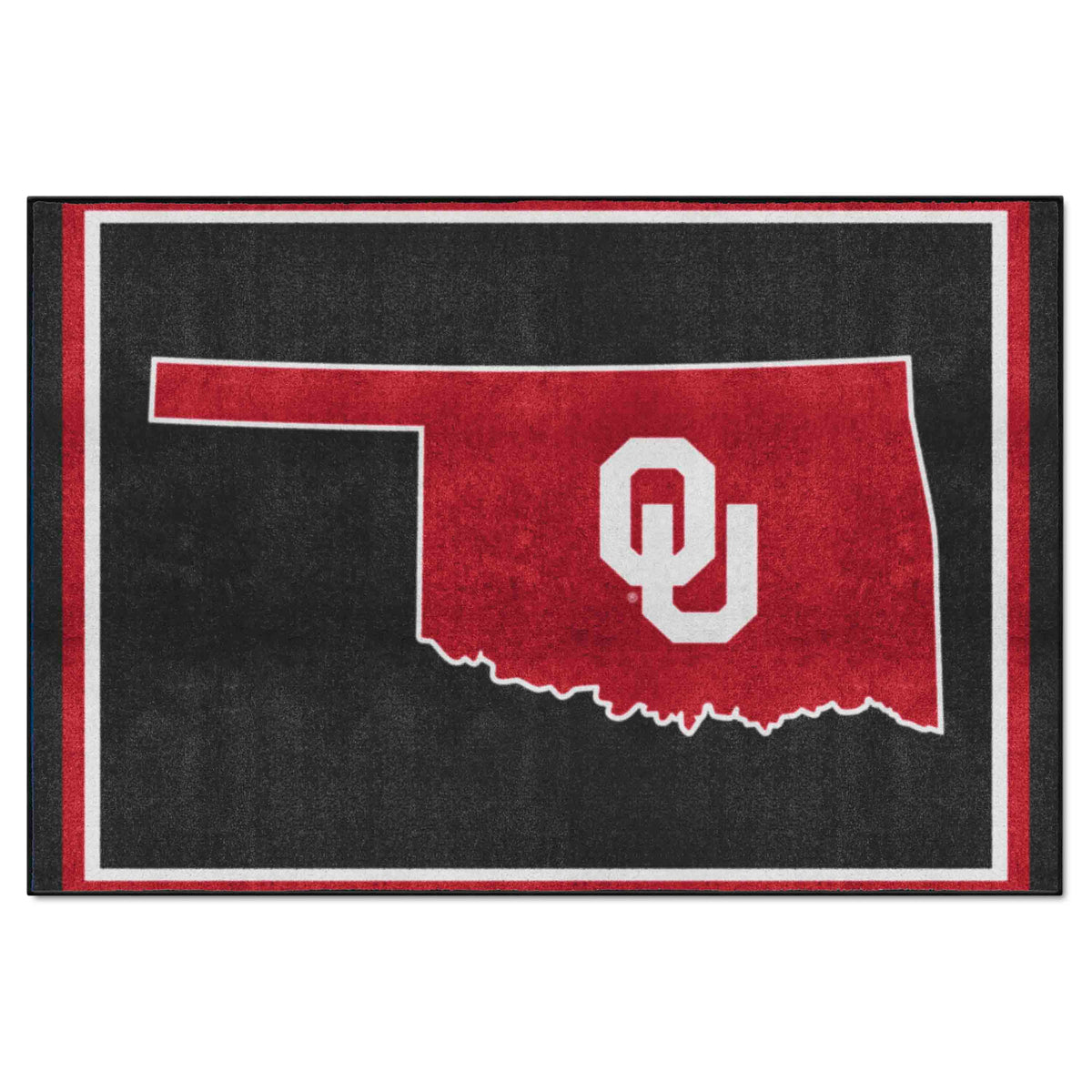 Oklahoma Sooners 5ft. x 8 ft. Plush Area Rug - Oklahoma