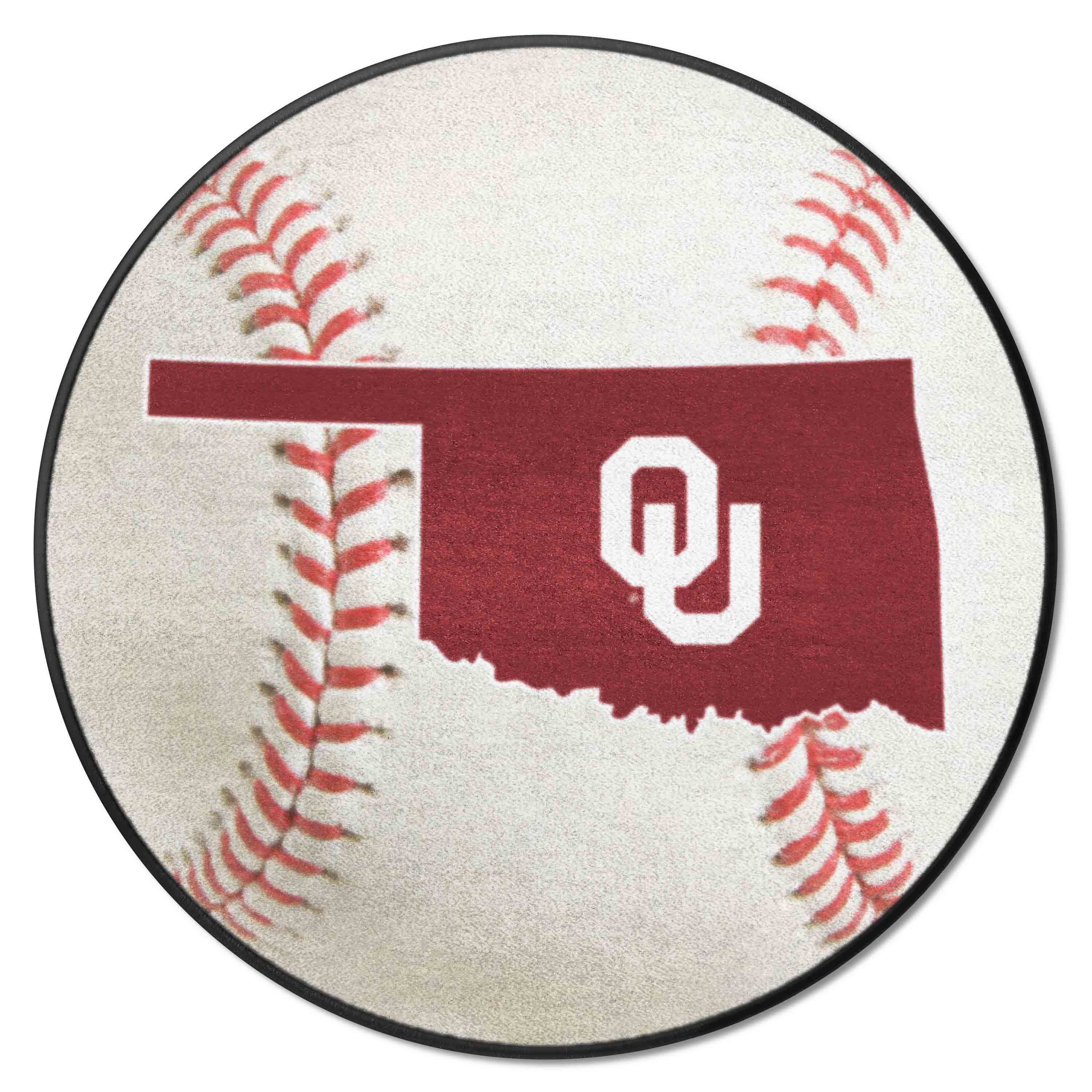 Oklahoma Sooners Baseball Rug - 27in. Diameter