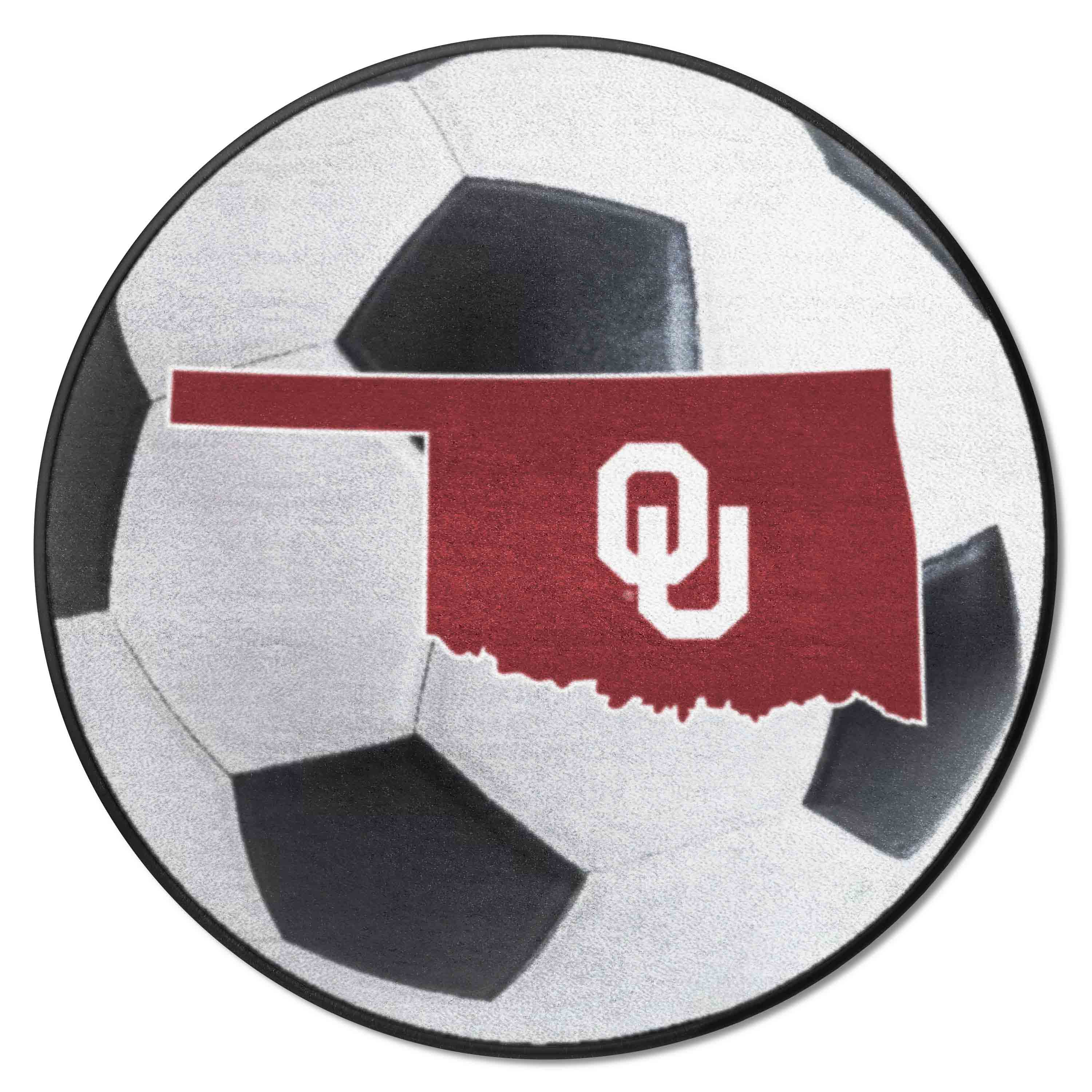 Oklahoma Sooners Soccer Ball Rug - 27in. Diameter