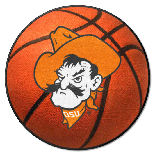 Oklahoma State Cowboys Basketball Rug - 27in. Diameter - Oklahoma State