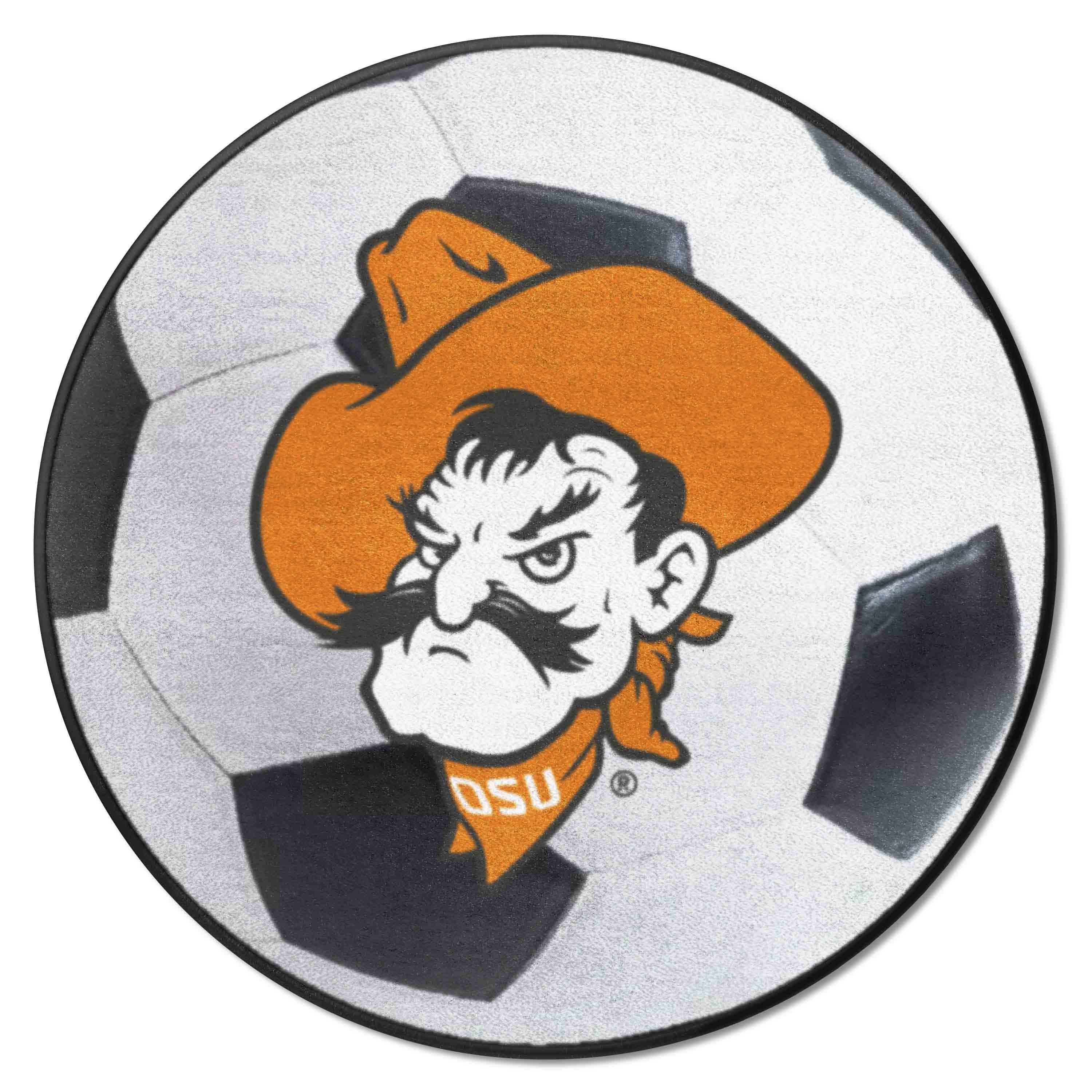 Oklahoma State Cowboys Soccer Ball Rug - 27in. Diameter - Oklahoma State