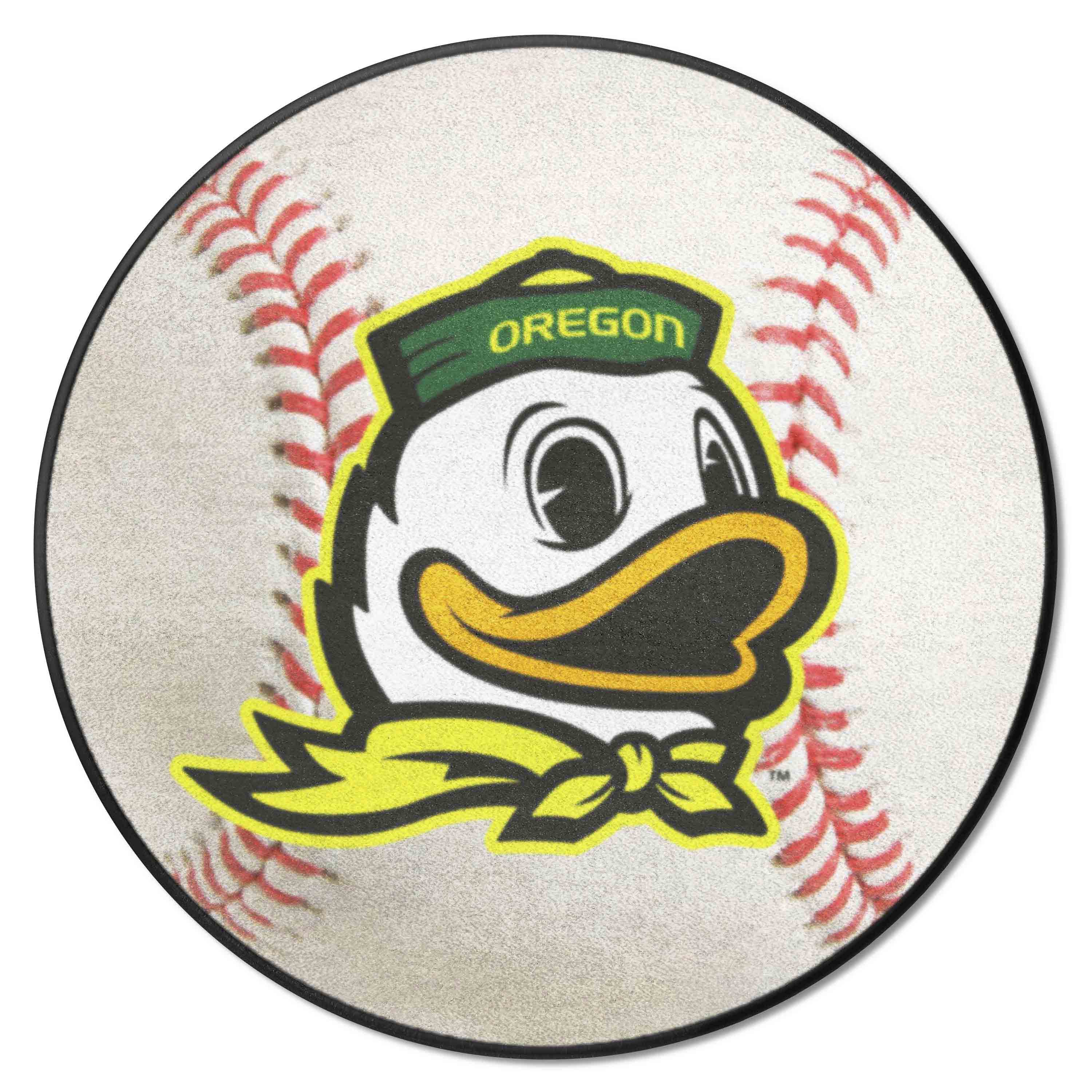 Oregon Ducks Baseball Rug - 27in. Diameter