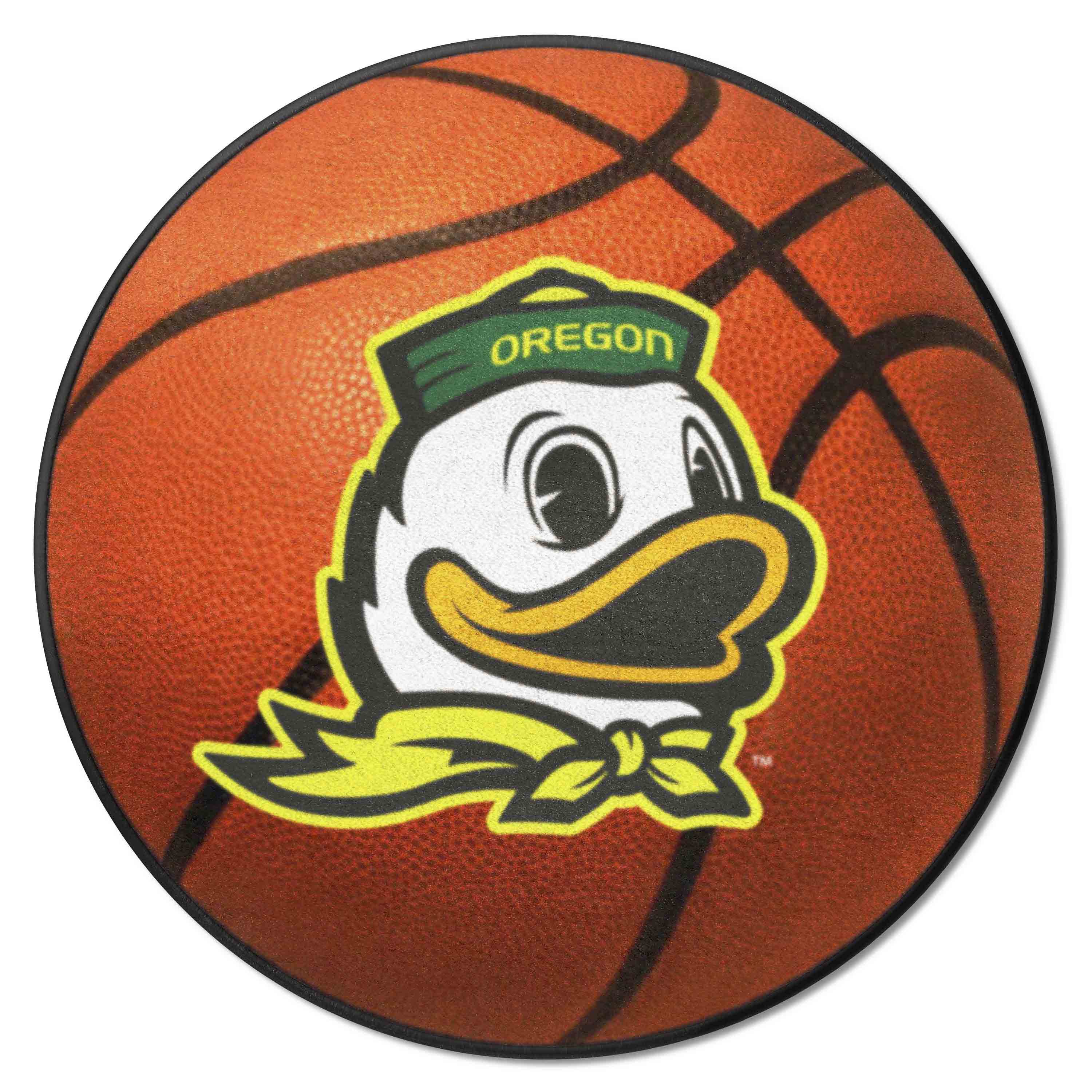 Oregon Ducks Basketball Rug - 27in. Diameter