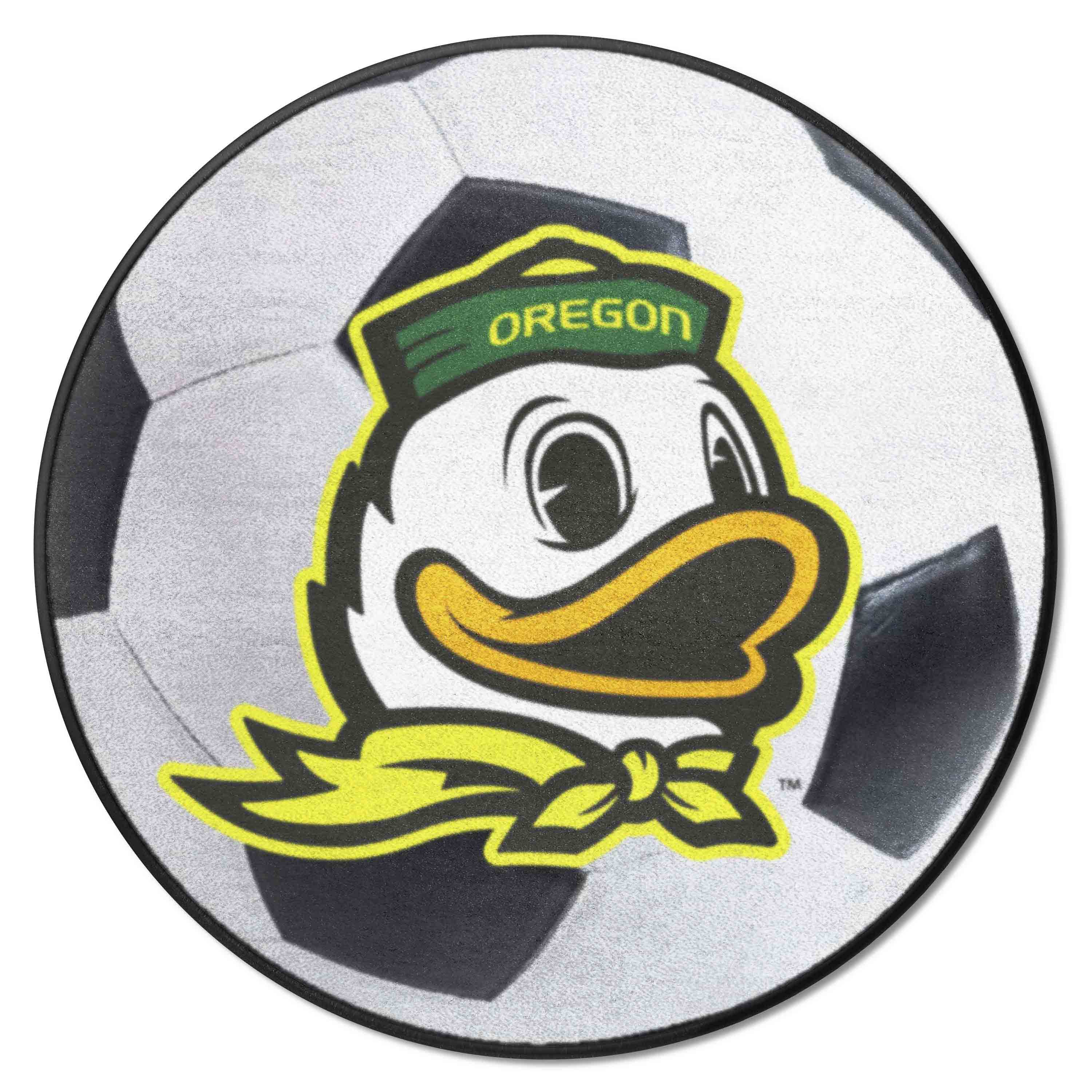 Oregon Ducks Soccer Ball Rug - 27in. Diameter