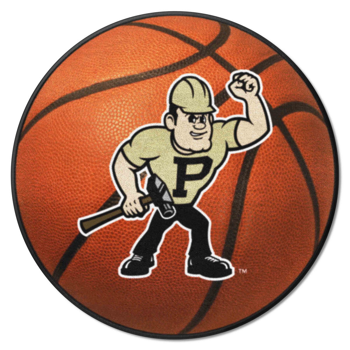 Purdue Boilermakers Basketball Rug - 27in. Diameter