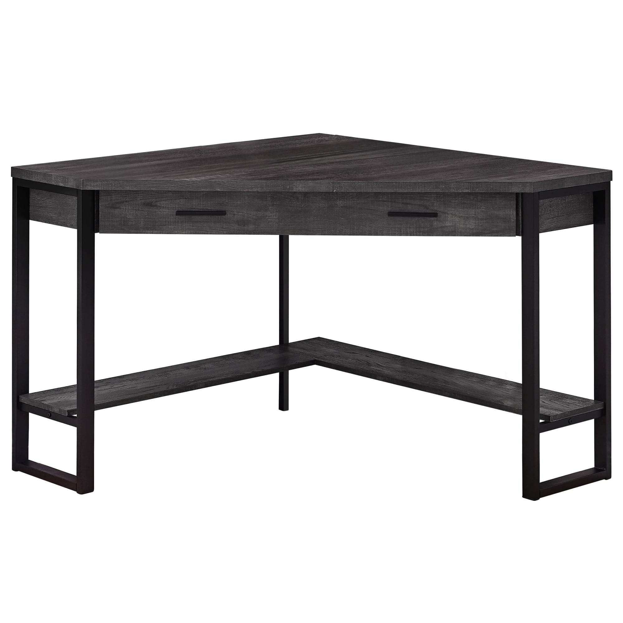 42" Black Corner Computer Desk - Homeroots