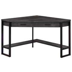 42" Black Corner Computer Desk - Homeroots