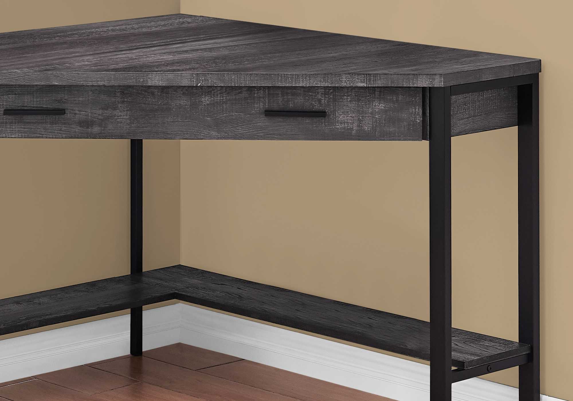 42" Black Corner Computer Desk - Homeroots