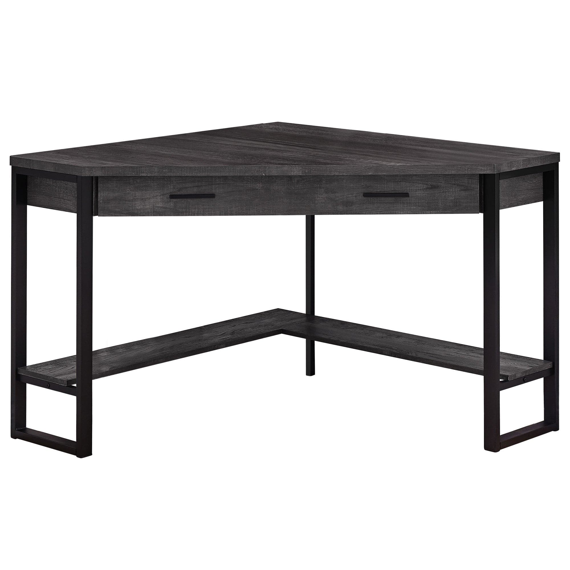 42" Black Corner Computer Desk - Homeroots