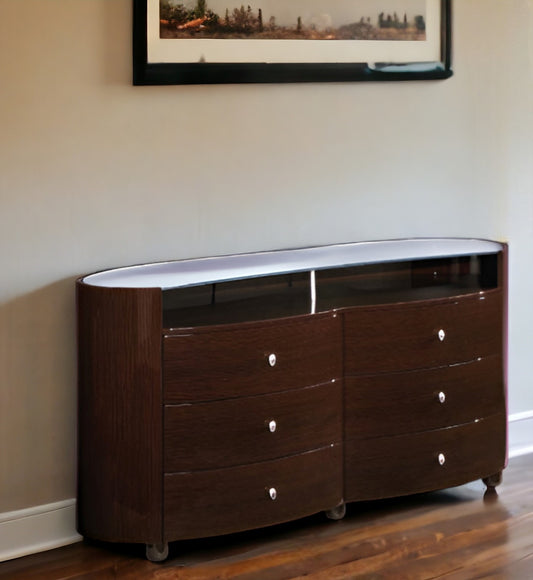 63" X 22" X 32" Wenge Dresser