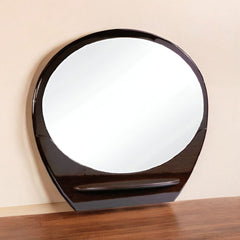 39" Brown Oval Framed Dresser Mirror - Homeroots