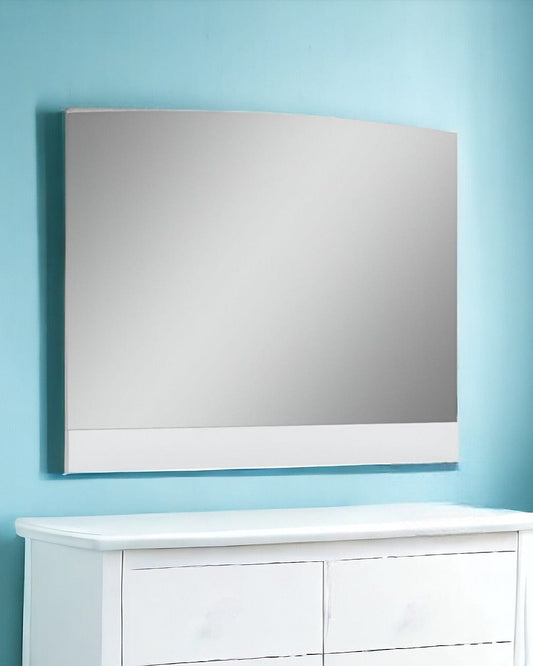 45"  White Partial Frame Dresser Mirror - Homeroots