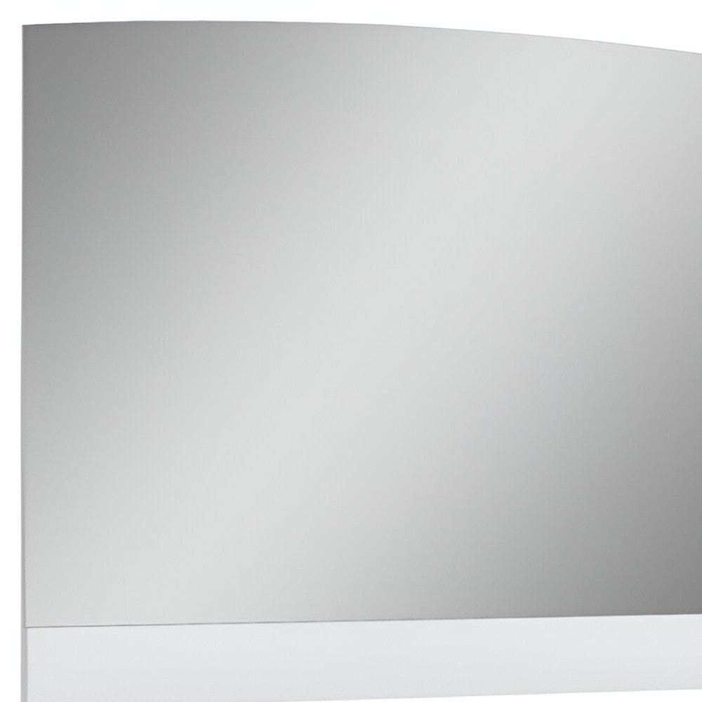 45"  White Partial Frame Dresser Mirror - Homeroots