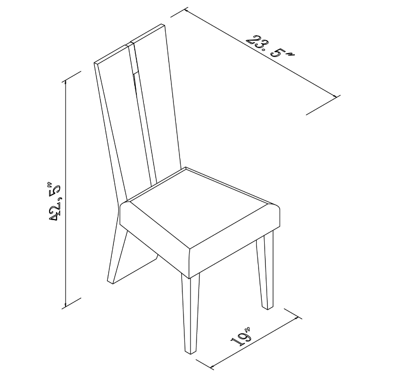 Set of Two Contemporary Sleek High Gloss White Dining Chairs