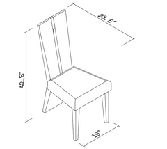 Set of Two Contemporary Sleek High Gloss White Dining Chairs