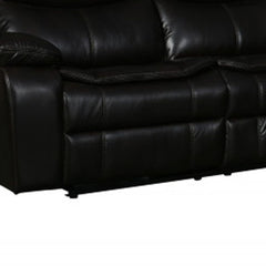 Brown Polyester Blend Reclining U Shaped Three Piece Corner Sectional With Console - Homeroots