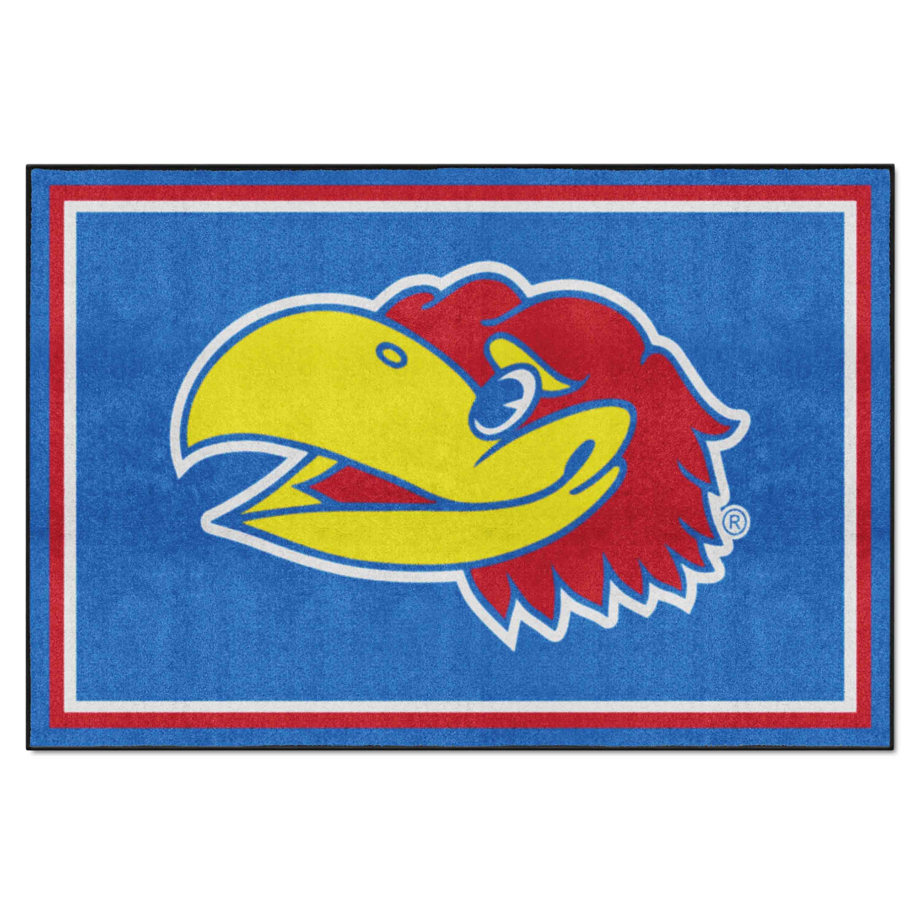 Kansas Jayhawks 5ft. x 8 ft. Plush Area Rug