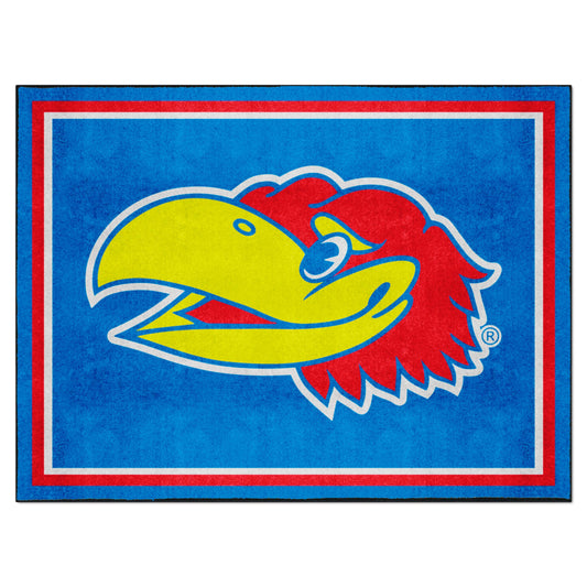 Kansas Jayhawks 8ft. x 10 ft. Plush Area Rug