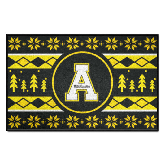 Appalachian State Mountaineers Holiday Sweater Starter Mat Accent Rug - 19in. x 30in.