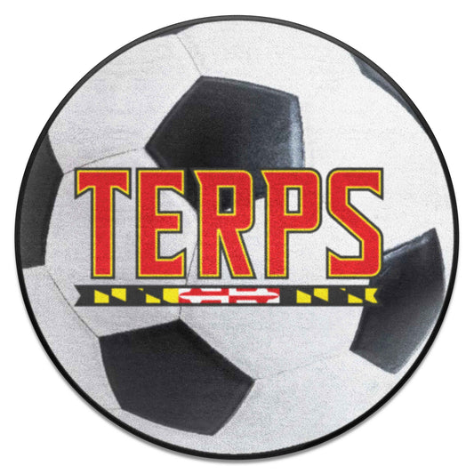 Maryland Terrapins Soccer Ball Rug - 27in. Diameter