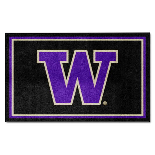 Washington Huskies 4ft. x 6ft. Plush Area Rug