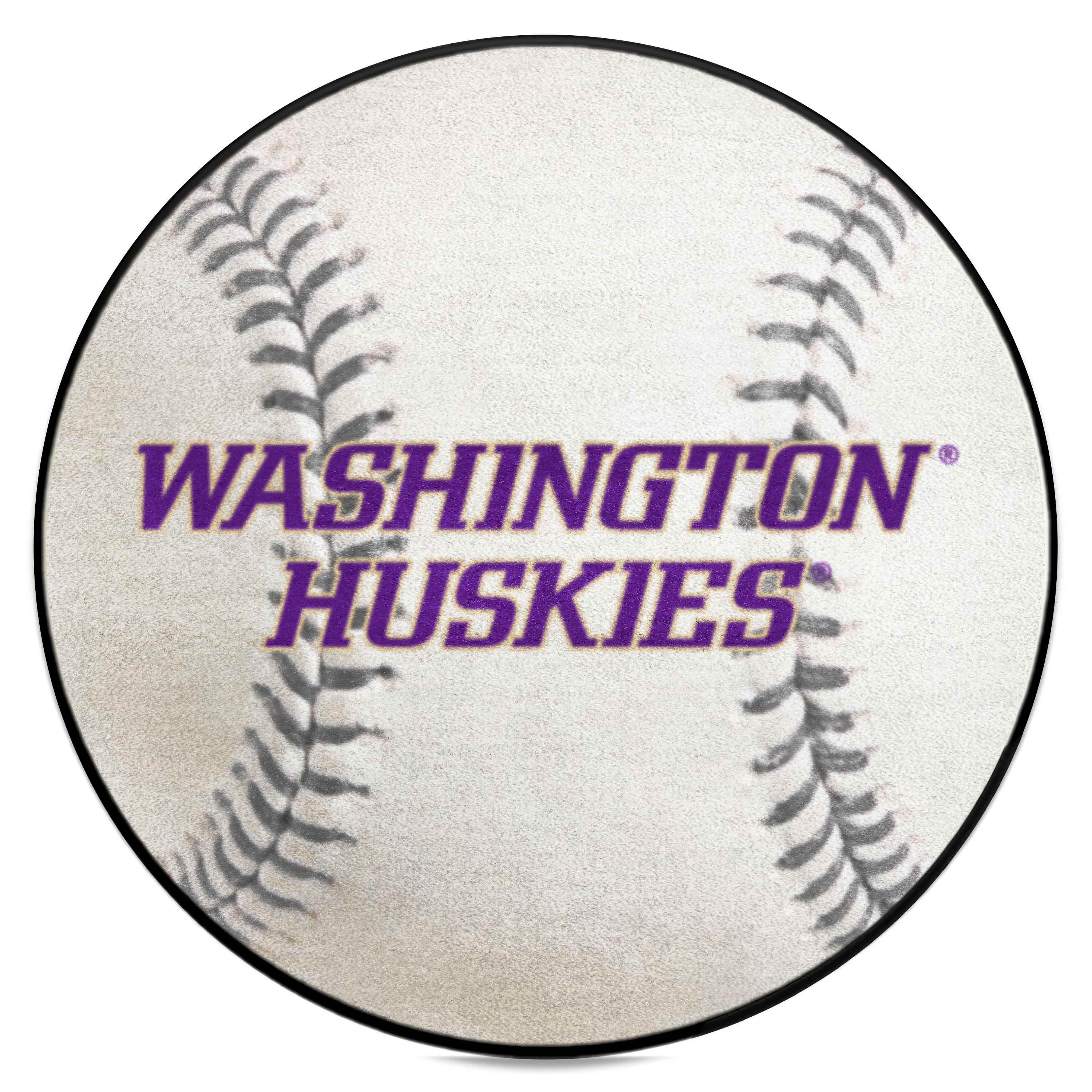 Washington Huskies Baseball Rug - 27in. Diameter