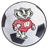 Wisconsin Badgers Soccer Ball Rug - 27in. Diameter