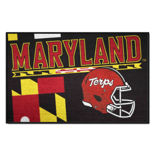 Alfombra decorativa inicial Maryland Terrapins - 19 x 30 pulgadas.