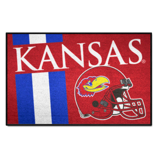 Kansas Jayhawks Starter Mat Accent Rug - 19in. x 30in., Uniform Design