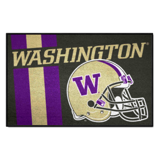 Alfombra decorativa de inicio de Washington Huskies: 19 x 30 pulgadas.