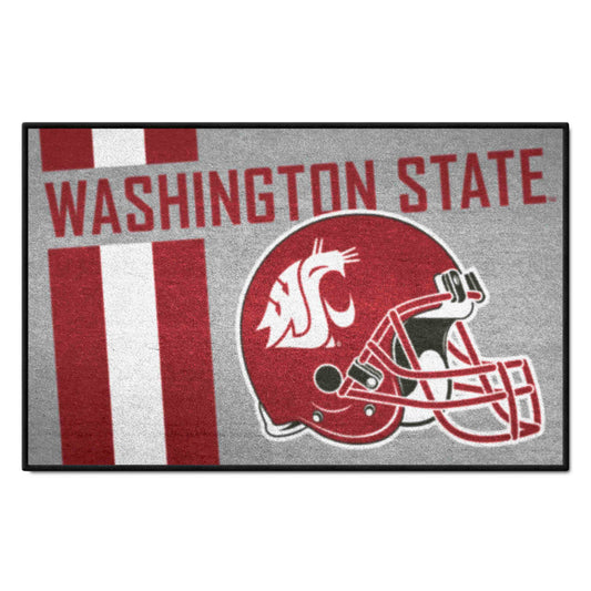 Alfombra decorativa de inicio de Washington State Cougars: 19 x 30 pulgadas.