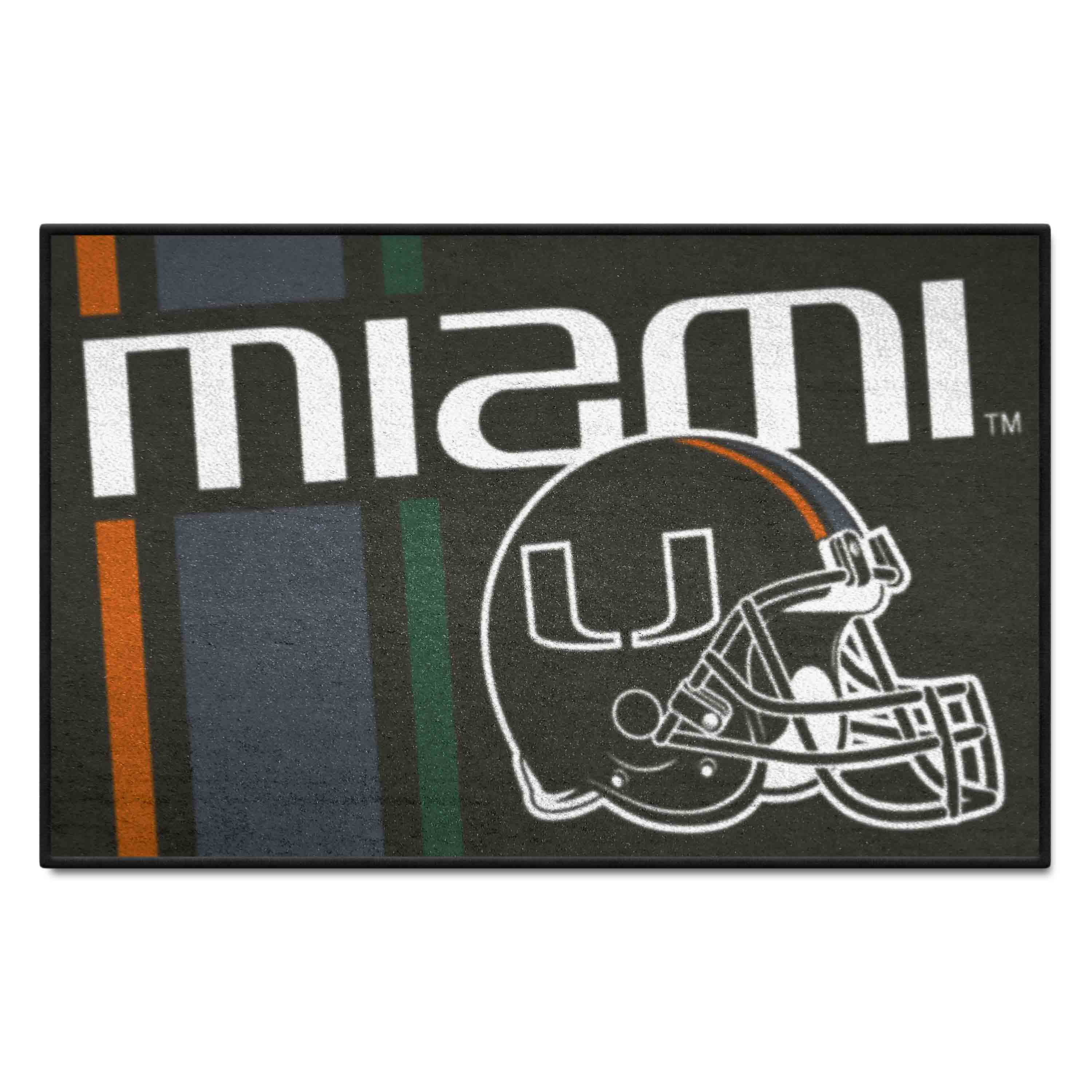 Miami Hurricanes Starter Mat Accent Rug - 19in. x 30in., Uniform Design