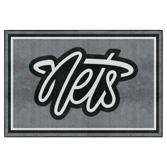 Brooklyn Nets 5ft. x 8 ft. Plush Area Rug - Brooklyn Nets