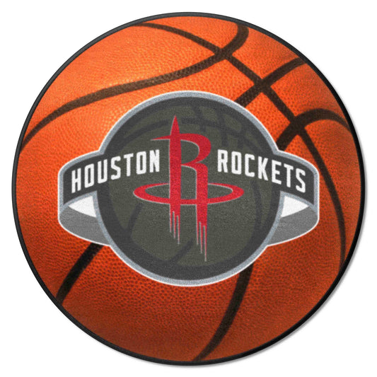 Houston Rockets Basketball Rug - 27in. Diameter