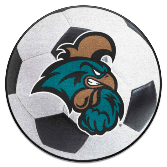 Coastal Carolina Chanticleers Soccer Ball Rug - 27in. Diameter - Coastal Carolina