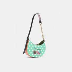 Nicole Lee USA Vegan Leather Polka Dot Shoulder Bag - Trendsi