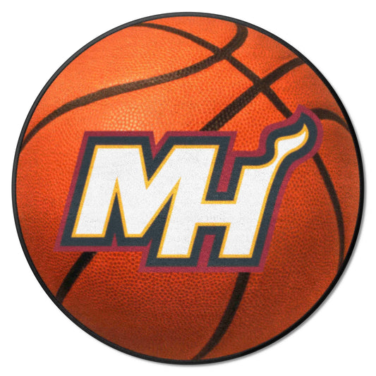 Miami Heat Basketball Rug - 27in. Diameter