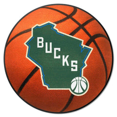 Milwaukee Bucks Basketball Rug - 27in. Diameter