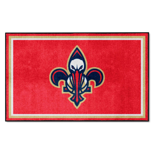 New Orleans Pelicans 4ft. x 6ft. Plush Area Rug - New Orleans Pelicans