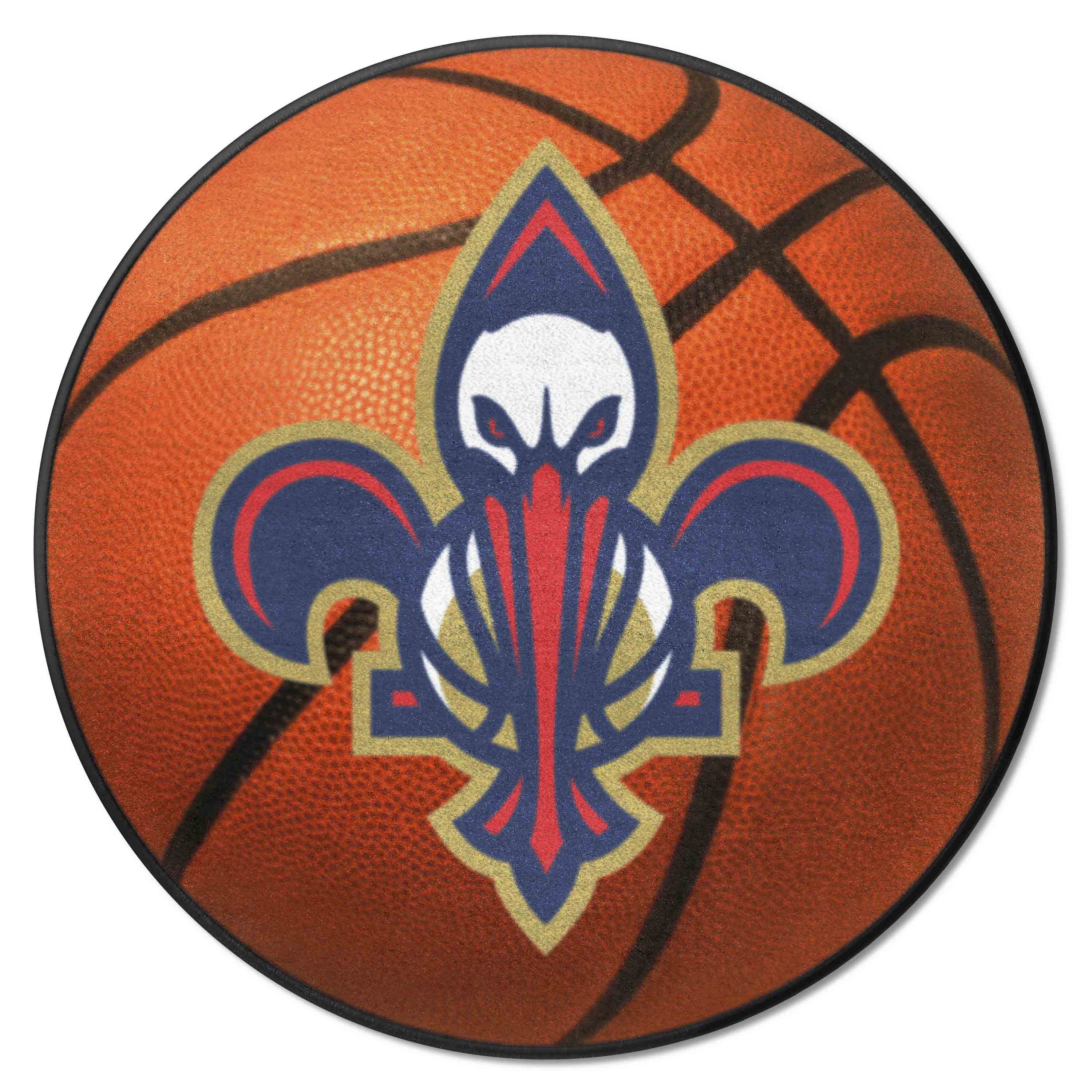 New Orleans Pelicans Basketball Rug - 27in. Diameter